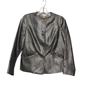 Laura Ashley Silver Metallic Women's Jacket